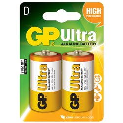 GP GPPCA13AU004 Ultra Batteries D Pack of 2