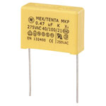 TRU COMPONENTS 450255 MKP-X2 suppression capacitor 0.47 µF 275 V AC 10% 22.5 mm