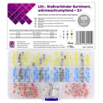 TRU COMPONENTS T25C047 Butt joint heatshrink Insulated 125 pcs White Red Blue
