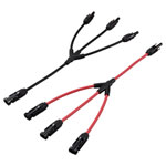 TRU COMPONENTS TC-12195664 solar connector cable set black/red 2 pcs