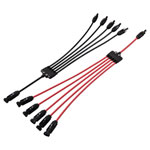 TRU COMPONENTS TC-12195668 solar connector cable black red 2 pcs set