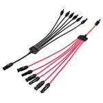 TRU COMPONENTS TC-12195672 PV solar connector cable set Black Red 2 pcs
