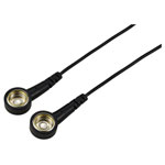 TRU COMPONENTS TC-12356300 ESD earth cable Black 1.80 m 10 mm stud socket