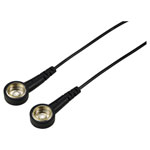 TRU COMPONENTS TC-12358916 ESD earth cable Black 3.6 m 10 mm stud socket