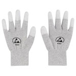 TRU COMPONENTS TC-12539840 ESD gloves light grey size S 1 pair ESD gloves