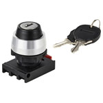 TRU COMPONENTS TC-12835268 Key switch head Toggle Black 3x+/-45° 1pc Actuators