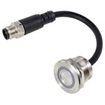 TRU COMPONENTS TC-12835300 Touch button Green IP65 24V 0.5A Momentary 25mm