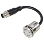 TRU COMPONENTS TC-12835308 M12 Male Connector Pushbutton 24V 0.2A Green 28.5mm