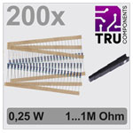 TRU COMPONENTS TC-12888448 Metal film resistor set 0.25 W 1 percent 200 pcs
