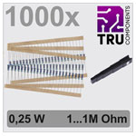 TRU COMPONENTS TC-12888456 Metal film resistor set Axial lead 0.25W 1% 1000 pc