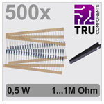 TRU COMPONENTS TC-12888476 Metal film resistor set Axial lead 0.5 W 1% 500 pcs