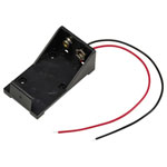 TRU COMPONENTS TC-13220592 Battery tray 1x 9V PP3 Cable 55x31x21 mm Black