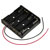 TRU COMPONENTS TC-13220632 Battery tray 4x AA with wire leads 61.5x57x14.6 mm