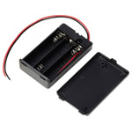 TRU COMPONENTS TC-13220672 Battery tray 3xAAA Cable 63x37x17mm Black Plastic