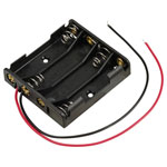 TRU COMPONENTS TC-13220676 Battery tray for 4x AAA Cable 51x47x12 mm