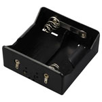 TRU COMPONENTS TC-13220740 Battery tray 2x D Solder lug 71x70x31 mm