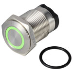 TRU COMPONENTS TC-13224148 Pushbutton Switch Green IP65 36V DC/AC 2A Momentary