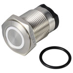 TRU COMPONENTS TC-13224160 Pushbutton White IP65 36V DC/AC 2A Momentary