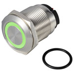 TRU COMPONENTS TC-13224216 Pushbutton Switch Green IP65 36VDC/AC 2A Off/(On)