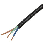 TRU COMPONENTS TC-13389180 Rubber flexible cable Black 50 m 3 G 0.75 mm²