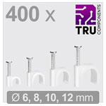 TRU COMPONENTS TC-13448460 T24CA127 Cable Clips White Bundle Ø 3-12mm 400pcs