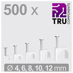 TRU COMPONENTS TC-13448464 Cable clips 2-12mm White Pack of 500