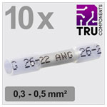 TRU COMPONENTS TC-13448488 Butt joint heatshrink insulated white 0.3-0.5 mm² 1