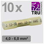 TRU COMPONENTS TC-13448504 Butt joint heatshrink 4 mm² 6 mm² Insulated Yellow