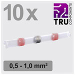 TRU COMPONENTS TC-13448512 Butt joint heatshrink 0.5-1.0mm² Red 10 pcs