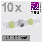 TRU COMPONENTS TC-13448520 Butt joint heatshrink 4.0-6.0 mm² Insulated Yellow