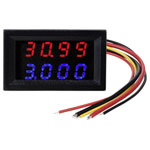 TRU COMPONENTS TC-AMVL4D-RED/BLUE Digital rack-mount meter Red/Blue Display