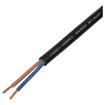 TRU COMPONENTS TC-13475120 rubber flexible cable black 2x1mm² sold per metre