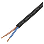 TRU COMPONENTS TC-13475124 Rubber cable H05RN-F 2x0.75 mm² Black per metre