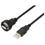 TRU COMPONENTS TC-13543536 USB 2.0 cable USB-A to IP67 USB-A waterproof 0.5m
