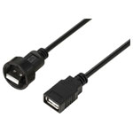 TRU COMPONENTS TC-13543540 USB 2.0 cable USB-A plug to IP67 socket 0.5 m plastic