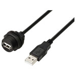 TRU COMPONENTS TC-13543544 USB 2.0 cable USB-A to IP67 plug 0.5 m waterproof