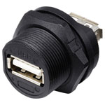 TRU COMPONENTS TC-13543548 USB 2.0 Female to Female Receptacle Threaded 1 pc