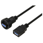 TRU COMPONENTS TC-13543564 USB 3.0 Female to Male 0.5m Waterproof Cable