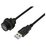 TRU COMPONENTS TC-13543568 USB 3.0 Female to Male 0.5m Plastic Waterproof Cable