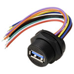 TRU COMPONENTS TC-13543580 USB 3.0 Back Mount Receptacle 0.1m Waterproof Plastic