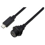 TRU COMPONENTS TC-13543600 USB-C® 3.1 M-F Back mount 0.5m Plastic waterproof