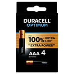 Duracell Optimum MX2400 AAA Alkaline Batteries 1.5V - Pack of 4