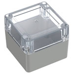 TRU COMPONENTS TC-13865084 Casing 90x90x75mm ABS PC Light Grey Transparent