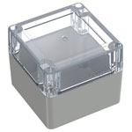 TRU COMPONENTS TC-13865092 Universal Encl. Light grey Transparent PC 90x90x75mm