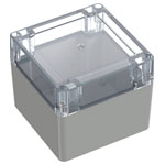 TRU COMPONENTS TC-13865108 Enclosure PC Light grey Transparent 105x105x89.7mm