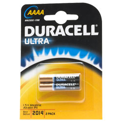 Duracell Ultra M3 AAAA Batteries - Pack of 2