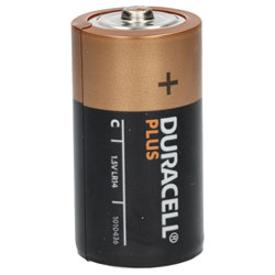 Duracell Plus MN1400B2 C Alkaline Batteries - Pack of 2 | Rapid Online