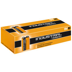 Duracell 5000394082991 Industrial Alkaline Battery 6LR61 PP3 9V (Box of 10)