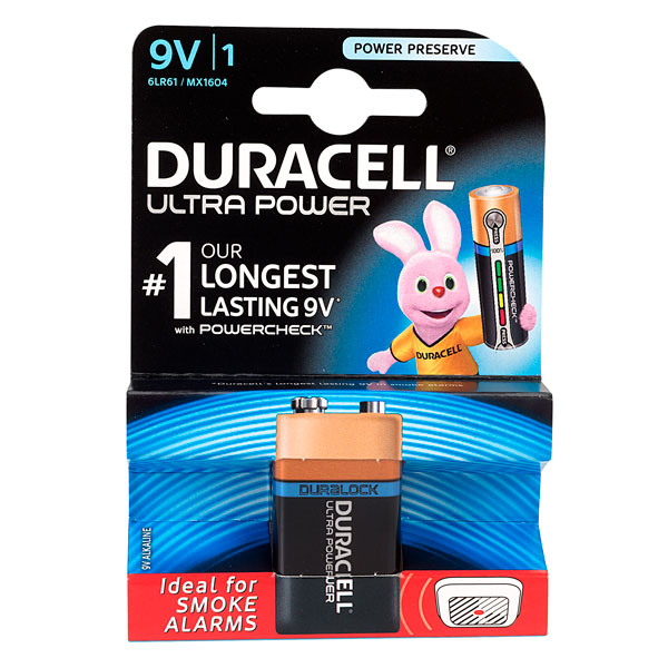 3 x Duracell Ultra Power 9V Block MX1604 E-Block 6LR21 Batterie Blister 