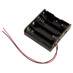 Keystone 2478 Battery holder for 4 x AA - and Flying Leads